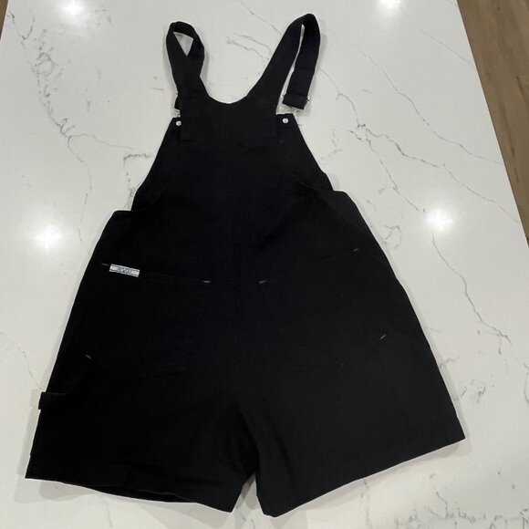 Vtg Revolt Clothing Black Denim Overall size Small - Picture 3 of 12